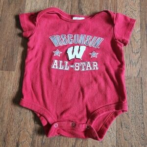 Rivalry Threads Wisconsin Badgers All-Star Baby Bodysuit Red 6-9M Cotton 492
